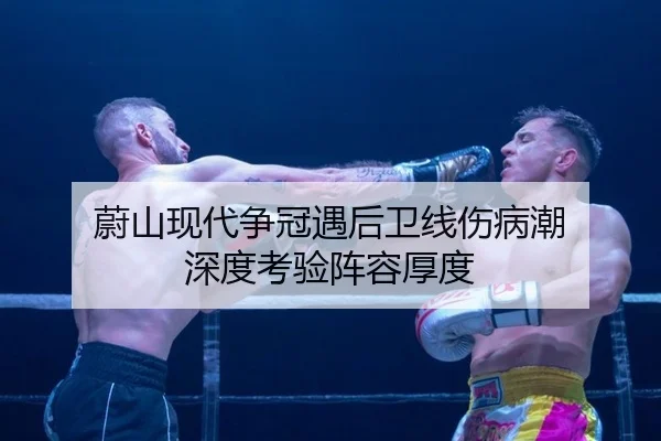 蔚山现代争冠遇后卫线伤病潮 深度考验阵容厚度